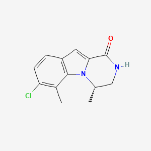 molecular formula C13H13ClN2O B2835873 (4S)-7-Chloro-4,6-dimethyl-3,4-dihydro-2H-pyrazino[1,2-a]indol-1-one CAS No. 2227895-16-9