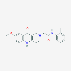 2-(8-methoxy-10-oxo-3,4-dihydrobenzo[b][1,6]naphthyridin-2(1H,5H,10H)-yl)-N-(o-tolyl)acetamide