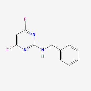 molecular formula C11H9F2N3 B2835876 N-benzyl-4,6-difluoropyrimidin-2-amine CAS No. 130866-84-1