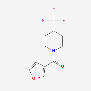 molecular formula C11H12F3NO2 B2835880 Furan-3-yl(4-(trifluoromethyl)piperidin-1-yl)methanone CAS No. 2034294-71-6