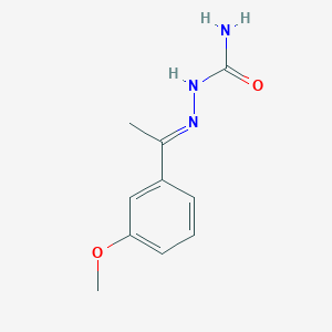 molecular formula C10H13N3O2 B2835888 2-[(E)-1-(3-methoxyphenyl)ethylidene]-1-hydrazinecarboxamide CAS No. 120445-96-7