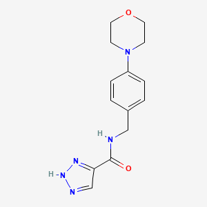 molecular formula C14H17N5O2 B2835889 N-(4-吗啉基苄基)-1H-1,2,3-三唑-5-甲酰胺 CAS No. 2034601-27-7