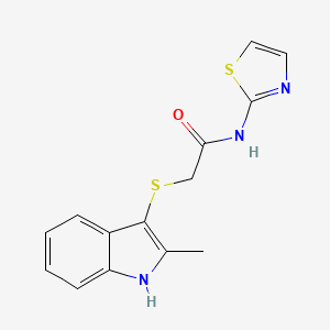 2-((2-methyl-1H-indol-3-yl)thio)-N-(thiazol-2-yl)acetamide