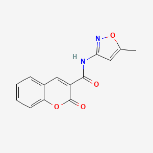 molecular formula C14H10N2O4 B2835893 N-(5-甲基-1,2-噁唑-3-基)-2-氧代-2H-香豆素-3-甲酰胺 CAS No. 325992-42-5
