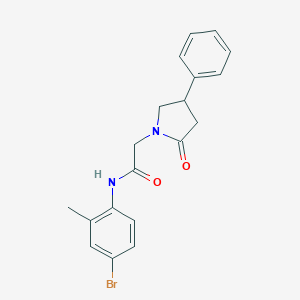molecular formula C19H19BrN2O2 B283590 N-(4-bromo-2-methylphenyl)-2-(2-oxo-4-phenyl-1-pyrrolidinyl)acetamide 