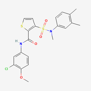 molecular formula C21H21ClN2O4S2 B2835904 N-(3-氯-4-甲氧基苯基)-3-(N-(3,4-二甲基苯基)-N-甲基磺酰基)噻吩-2-甲酰胺 CAS No. 1029739-61-4