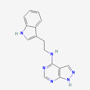 molecular formula C15H14N6 B2835905 N-[2-(1H-indol-3-yl)ethyl]-1H-pyrazolo[3,4-d]pyrimidin-4-amine CAS No. 938739-99-2