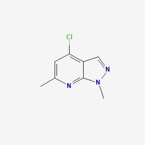 molecular formula C8H8ClN3 B2835908 4-chloro-1,6-dimethyl-1H-pyrazolo[3,4-b]pyridine CAS No. 19867-78-8