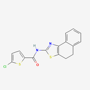 molecular formula C16H11ClN2OS2 B2835909 5-chloro-N-(4,5-dihydronaphtho[1,2-d]thiazol-2-yl)thiophene-2-carboxamide CAS No. 325988-51-0
