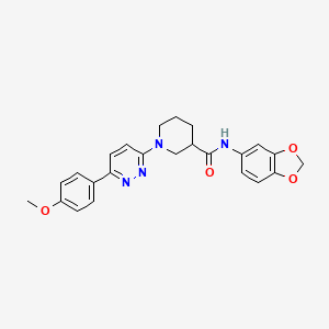 N-(benzo[d][1,3]dioxol-5-yl)-1-(6-(4-methoxyphenyl)pyridazin-3-yl)piperidine-3-carboxamide