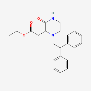 molecular formula C22H26N2O3 B2835918 Ethyl 2-[1-(2,2-diphenylethyl)-3-oxopiperazin-2-yl]acetate CAS No. 1009695-73-1