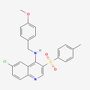 molecular formula C24H21ClN2O3S B2835919 6-氯-N-(4-甲氧基苄基)-3-对甲苯磺酰喹啉-4-胺 CAS No. 895649-76-0