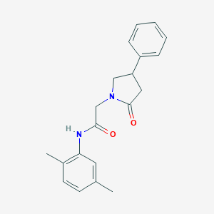 molecular formula C20H22N2O2 B283592 N-(2,5-dimethylphenyl)-2-(2-oxo-4-phenylpyrrolidin-1-yl)acetamide 