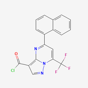 5-Naphthalen-1-yl-7-trifluoromethyl-pyrazolo[1,5-a]pyrimidine-3-carbonyl chloride