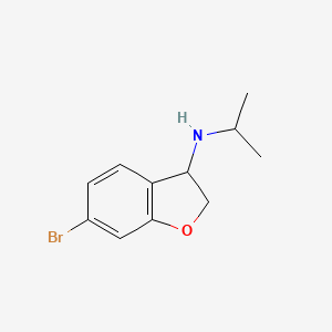 molecular formula C11H14BrNO B2835930 6-Bromo-N-propan-2-yl-2,3-dihydro-1-benzofuran-3-amine CAS No. 1504288-64-5