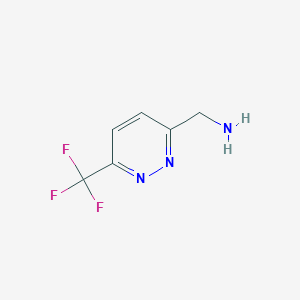 molecular formula C6H6F3N3 B2835933 [6-(Trifluoromethyl)pyridazin-3-yl]methanamine CAS No. 1211580-33-4