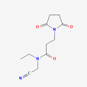 molecular formula C11H15N3O3 B2835940 N-(cyanomethyl)-3-(2,5-dioxopyrrolidin-1-yl)-N-ethylpropanamide CAS No. 1355640-78-6