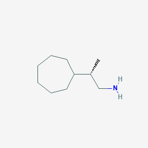molecular formula C10H21N B2835945 (2S)-2-Cycloheptylpropan-1-amine CAS No. 2248172-62-3