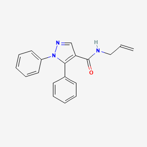 molecular formula C19H17N3O B2835950 N-烯丙基-1,5-二苯基-1H-吡唑-4-甲酰胺 CAS No. 477711-87-8