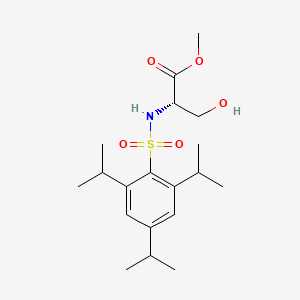 molecular formula C19H31NO5S B2835960 (S)-甲基-3-羟基-2-(2,4,6-三异丙基苯基磺酰胺基)丙酸酯 CAS No. 159155-12-1