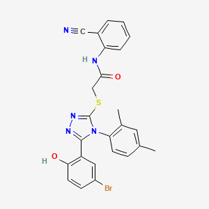 2-{[5-(5-bromo-2-hydroxyphenyl)-4-(2,4-dimethylphenyl)-4H-1,2,4-triazol-3-yl]sulfanyl}-N-(2-cyanophenyl)acetamide
