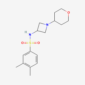 molecular formula C16H24N2O3S B2835984 3,4-Dimethyl-N-[1-(oxan-4-yl)azetidin-3-yl]benzenesulfonamide CAS No. 2415520-25-9