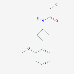 molecular formula C13H16ClNO2 B2835986 2-Chloro-N-[3-(2-methoxyphenyl)cyclobutyl]acetamide CAS No. 2411227-53-5