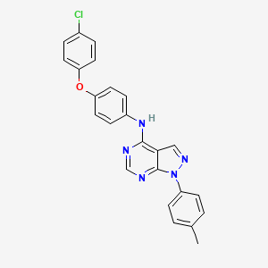N-[4-(4-chlorophenoxy)phenyl]-1-(4-methylphenyl)-1H-pyrazolo[3,4-d]pyrimidin-4-amine