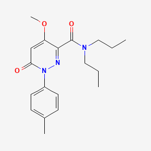 4-methoxy-1-(4-methylphenyl)-6-oxo-N,N-dipropylpyridazine-3-carboxamide