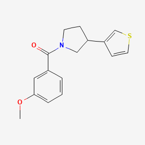 (3-Methoxyphenyl)(3-(thiophen-3-yl)pyrrolidin-1-yl)methanone