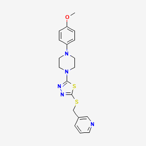 2-(4-(4-Methoxyphenyl)piperazin-1-yl)-5-((pyridin-3-ylmethyl)thio)-1,3,4-thiadiazole