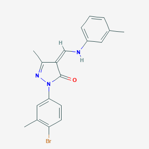 (4Z)-2-(4-bromo-3-methylphenyl)-5-methyl-4-[(3-methylanilino)methylidene]pyrazol-3-one