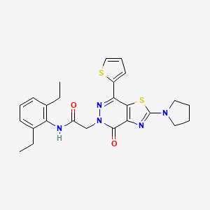 N-(2,6-diethylphenyl)-2-(4-oxo-2-(pyrrolidin-1-yl)-7-(thiophen-2-yl)thiazolo[4,5-d]pyridazin-5(4H)-yl)acetamide