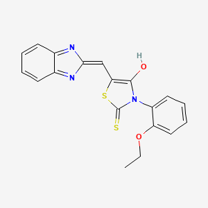 molecular formula C19H15N3O2S2 B2836012 (Z)-5-((1H-苯并[d]咪唑-2-基)甲亚)-3-(2-乙氧基苯基)-2-硫代噻唑烷-4-酮 CAS No. 881562-21-6