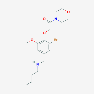 molecular formula C18H27BrN2O4 B283602 N-{3-bromo-5-methoxy-4-[2-(4-morpholinyl)-2-oxoethoxy]benzyl}-N-butylamine 