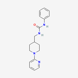 molecular formula C18H22N4O B2836032 1-苯基-3-((1-(吡啶-2-基)哌啶-4-基)甲基)脲 CAS No. 1235382-31-6