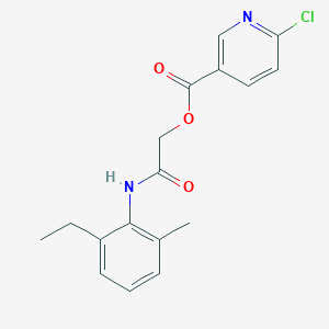 molecular formula C17H17ClN2O3 B2836035 [(2-Ethyl-6-methylphenyl)carbamoyl]methyl 6-chloropyridine-3-carboxylate CAS No. 926139-46-0