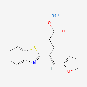 molecular formula C16H12NNaO3S B2836041 钠;(E)-4-(1,3-苯并噻唑-2-基)-5-(呋喃-2-基)戊-4-烯酸盐 CAS No. 2229667-84-7