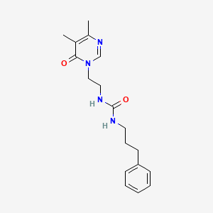 molecular formula C18H24N4O2 B2836054 1-(2-(4,5-dimethyl-6-oxopyrimidin-1(6H)-yl)ethyl)-3-(3-phenylpropyl)urea CAS No. 1396859-30-5