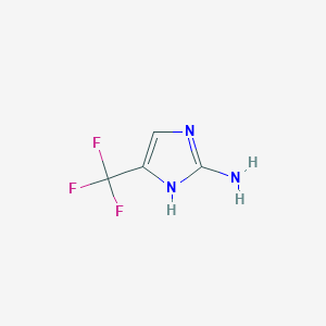 molecular formula C4H4F3N3 B2836055 4-(三氟甲基)-1H-咪唑-2-胺 CAS No. 1394042-18-2