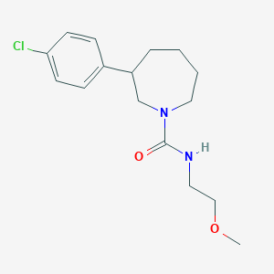 molecular formula C16H23ClN2O2 B2836072 3-(4-chlorophenyl)-N-(2-methoxyethyl)azepane-1-carboxamide CAS No. 1798464-67-1