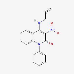 molecular formula C18H15N3O3 B2836089 4-(丙烯基氨基)-3-硝基-1-苯基喹啉-2(1H)-酮 CAS No. 886157-06-8