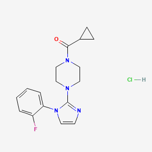cyclopropyl(4-(1-(2-fluorophenyl)-1H-imidazol-2-yl)piperazin-1-yl)methanone hydrochloride