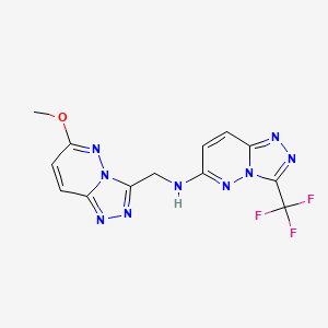 molecular formula C13H10F3N9O B2836093 N-((6-methoxy-[1,2,4]triazolo[4,3-b]pyridazin-3-yl)methyl)-3-(trifluoromethyl)-[1,2,4]triazolo[4,3-b]pyridazin-6-amine CAS No. 2034331-98-9