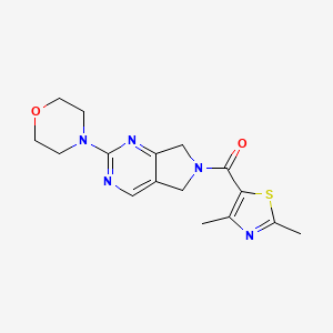 molecular formula C16H19N5O2S B2836096 (2,4-dimethylthiazol-5-yl)(2-morpholino-5H-pyrrolo[3,4-d]pyrimidin-6(7H)-yl)methanone CAS No. 2034224-61-6