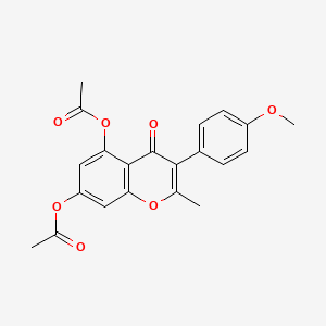 [5-Acetyloxy-3-(4-methoxyphenyl)-2-methyl-4-oxochromen-7-yl] acetate