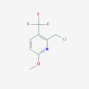molecular formula C8H7ClF3NO B2836104 2-(Chloromethyl)-6-methoxy-3-(trifluoromethyl)pyridine CAS No. 1807153-07-6