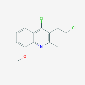 molecular formula C13H13Cl2NO B2836105 4-氯-3-(2-氯乙基)-8-甲氧基-2-甲基喹啉 CAS No. 57521-19-4