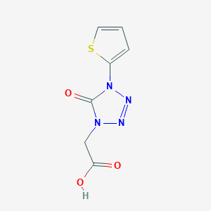 molecular formula C7H6N4O3S B2836113 (5-oxo-4-thien-2-yl-4,5-dihydro-1H-tetrazol-1-yl)acetic acid CAS No. 923226-02-2