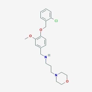 molecular formula C22H29ClN2O3 B283612 N-{4-[(2-chlorobenzyl)oxy]-3-methoxybenzyl}-N-[3-(4-morpholinyl)propyl]amine 